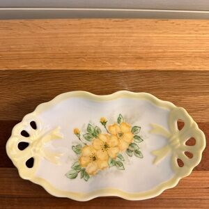 Vintage German Roses Trinket Tray